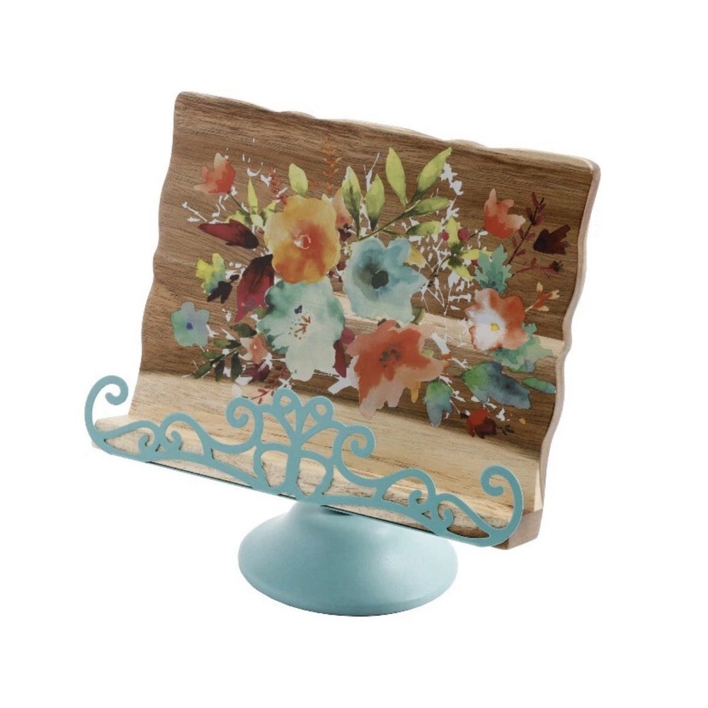 Pioneer Woman Cookbook Holder Willow‎ Floral 10.4in